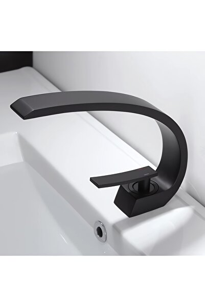 Rain Drop De la Robinetul Meu Βρύση νιπτήρα μπάνιου, ματ μαύρη, κατασκευασμέν...