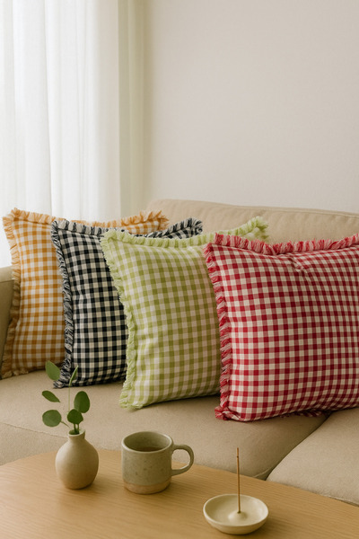 LUFA HOME Plaid Throw Pillow Cover (45*45)