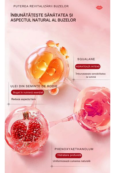 MÖOYAM Mască de buze exfoliantă și hidratantă Mooyam cu aromă de căpșuni, 15g