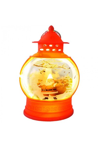 idei Felinar decorativ LED, decorațiune de Crăciun, 9 x 12,5 cm, plastic