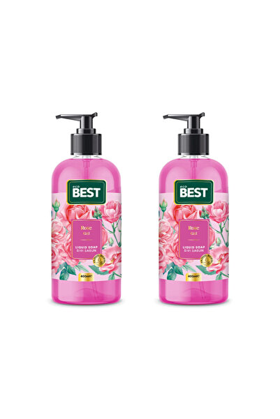 ECOBEST صابون سائل برائحة الورد 400 مل (عبوة من قطعتين)