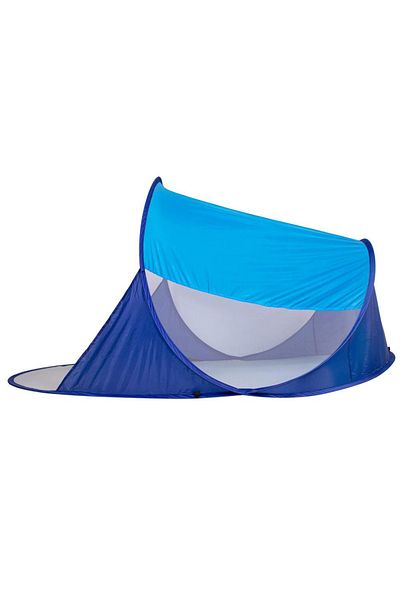 SERSIMO Cort plaja si picnic semi-deschis Sersimo, protectie UV, 200x120x95cm, albastru