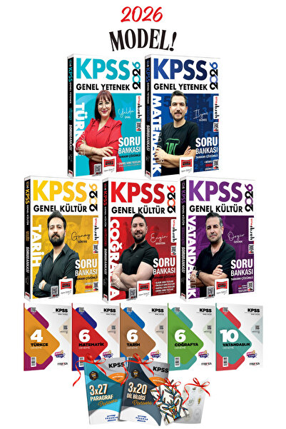 Yargı Yayınları 2026 KPSS GYGK Yargı Yayınları Tüm Dersler 5li Soru Bankası S...