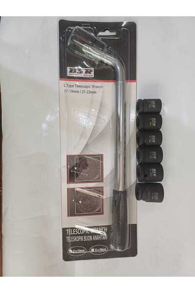Bsr Teleskopik Bijon Anahtarı, 45cm Kol Ve 1/2 Lokmalar