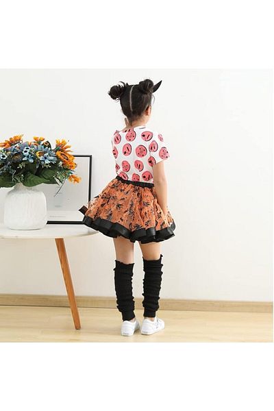 zola Children's Halloween costume set, little witch, 3 pieces, 3+ years, black/orange