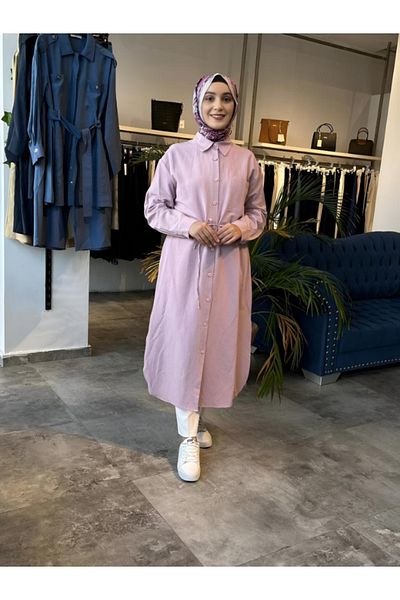 My Magazin Women's Hijab Long Linen Tunic 7390