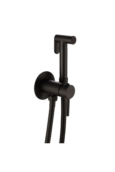 Rain Drop De la Robinetul Meu Set Dus igienic, tip intim cu robinet, apa Calda/Rece pentru Bideu sau Wc, Negru mat