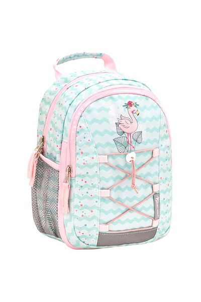 Belmil Rucsac mini Kiddy, multicolor, design Little Flamingo, material poliester, dimensiuni 9x20x23 cm