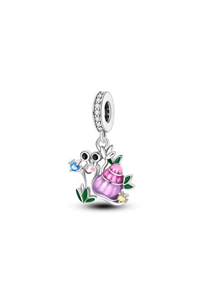 Fubena سحر فضي لطيف على شكل حلزون متدلي