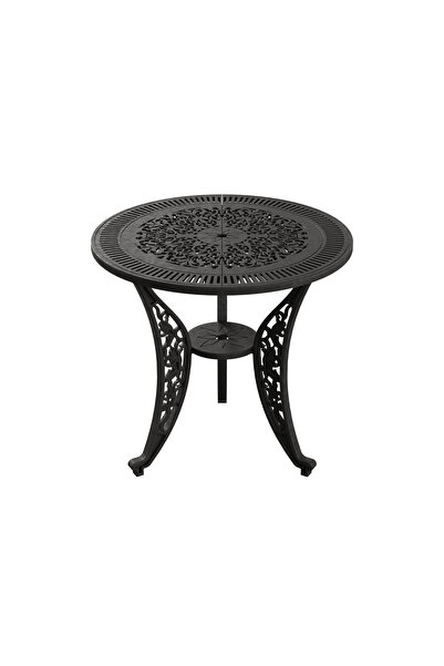 HubRom Set Mobilier Gradina HubRom, 1xMasa Rotunda(75x72), 2xScaun HITIT(43x42x50x92) Negru