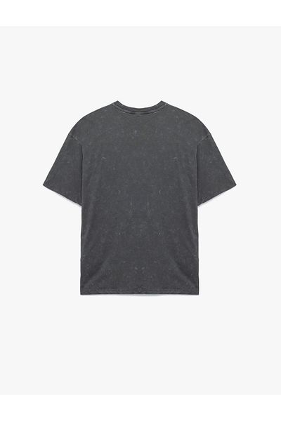 Koton Stitch Licensed Short Sleeve Crew Neck Printed Oversize T-Shirt