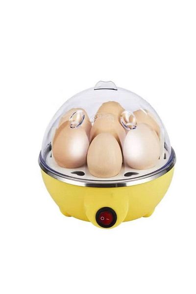 TERRION Mini Electric Egg Boiler – Stainless Steel 7-Egg Cooker, Steamer & Poacher with Tray for Home Use