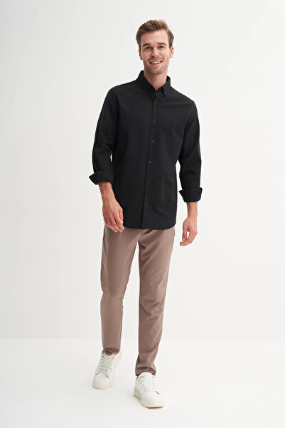 Cazador قميص قماش قطني فلام عتيق مقاس عادي-23085