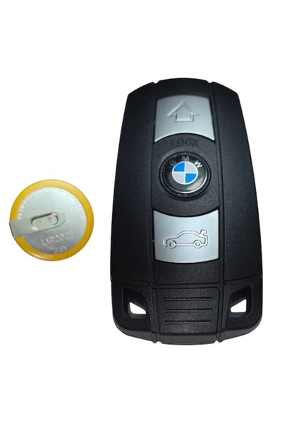 OEM BMW X5 E70 Key Case with LIR2025 Battery, Metal Logo, and Keychain MATY KEY
