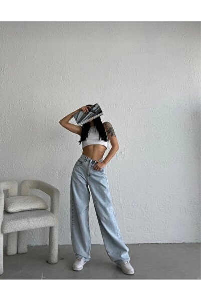 OurStyles NOUĂ SEZONĂ PANTALONI BAGGY CU CATARAMĂ DE CUREA