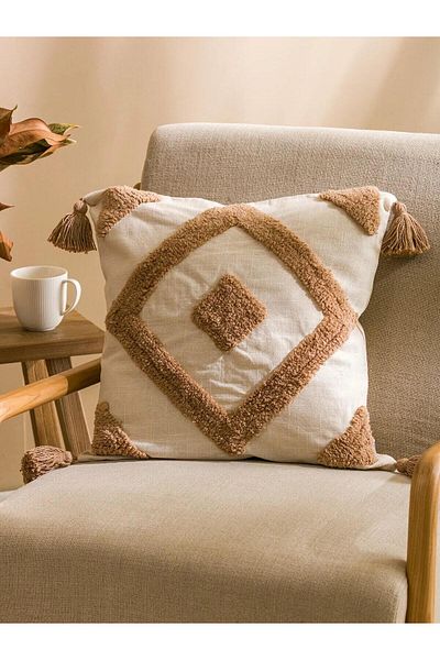 LC Waikiki Lcw Home Throw Pillow Cover with Tassels 45X45 cm (W5)