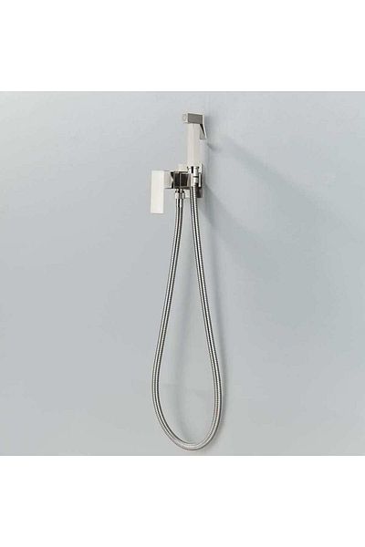 CasaVie Robinet tip dus intim pentru bideu sau wc cu doua intrari, argintiu, cod 1450