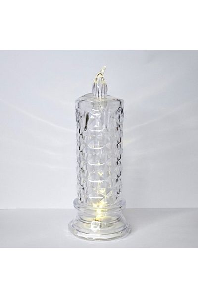 OEM Decorative LED Candle, Crystal, Batteries Included, 18 cm