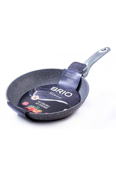 BRIO STONE Forged Frying Pan, Brio Stone, Induction, 5 Layers with Mineral Particles, 22 cm