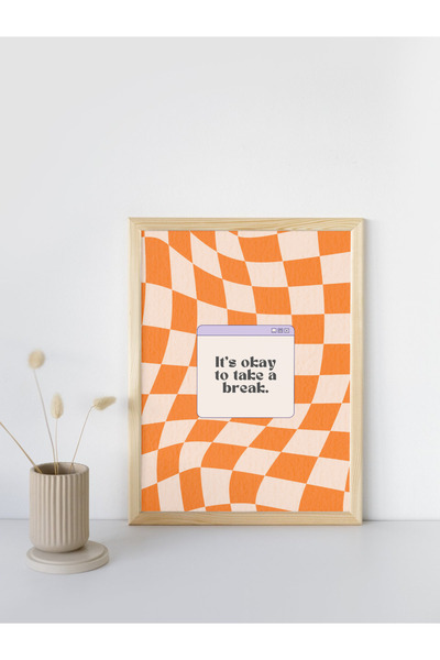 studio duha It's Okay to Take a Break Poster |   Frameless Motivational Chart Retro Poster Motivating Design