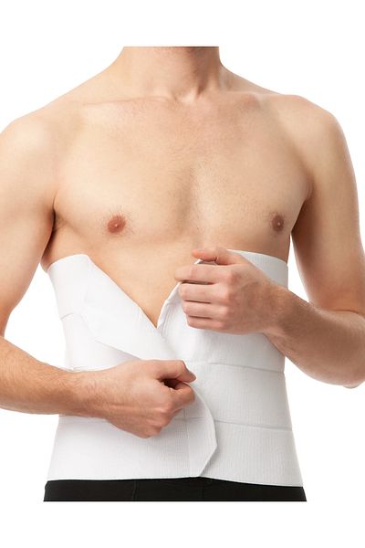 ISAVELA Made in USA ABDOMINAL BINDER PLASTIC SURGERY LIPOSUCTION ONE PIECE (UNISEX) (AB03)