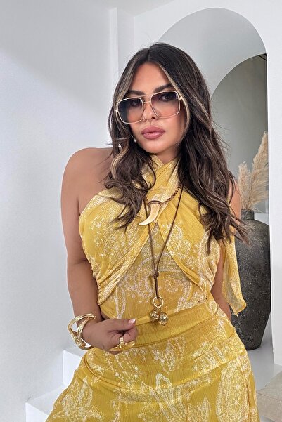 Sohotique By P Σιφόν Glitter Reflective Μπλούζα Κίτρινη