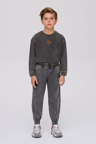 Nebbati Boy Anthracite Tracksuit Bottom
