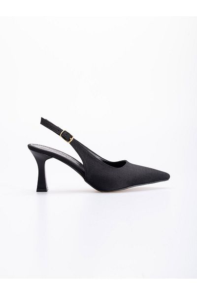 Zerenyus Pantofi cu toc din denim negru Lexi Premium pentru femei