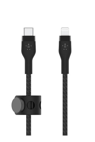 Belkin كابل شحن سريع مضفر من USB-C إلى Lightning مع منظم الكابلات