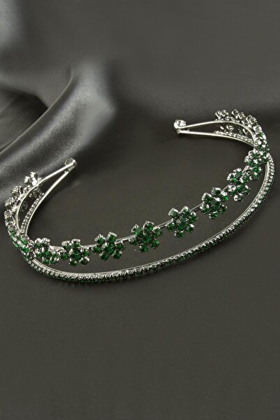 SiHako تاج الزفاف الفاخر من الحجر على شكل زهرة