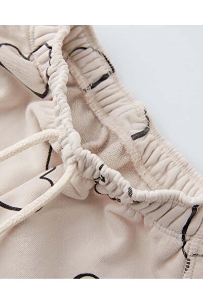 Magu Girl's Cotton Ecru Heart Sweatshirt Wide Leg Tracksuit Set - "Time to Do What I Love" Written