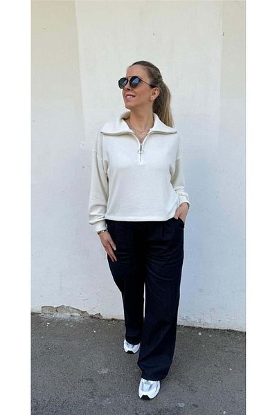 AYSL BUTİK Zipper Detailed Sweater