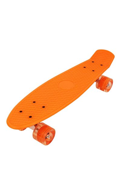 Liliac Penny Board with Silicone Wheels, 55 cm, Orange