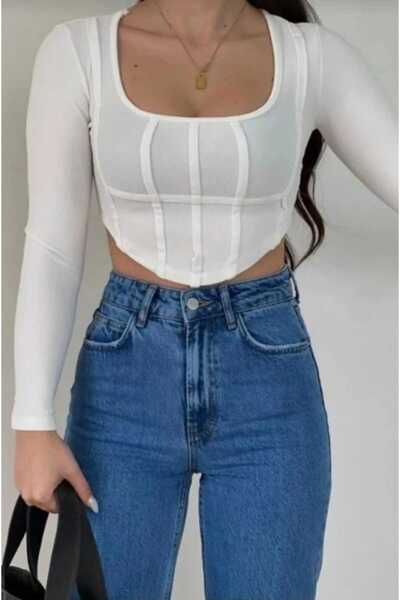 Livik Lavinia Medium Blue Palazzo Loose Leg Super High Waist Jean