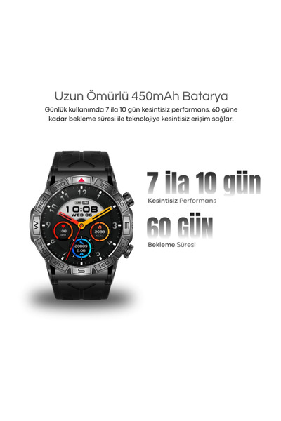 teknowirelessshop Aggiy Watch Prime - 2 kordon - 7 gün kullanım süresi uzun s...