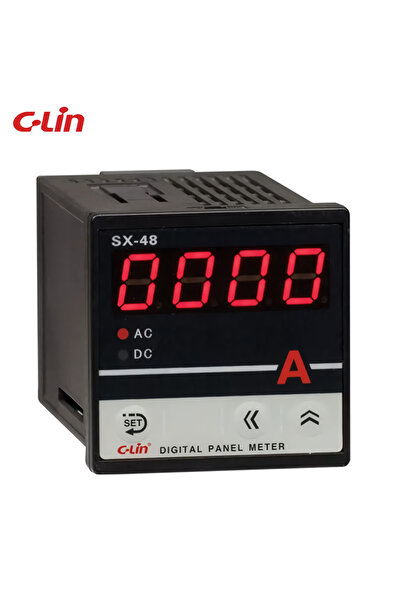 GÜMRÜK BEY C‑lin SX‑48 Serisi | Panel Tipi Dijital Akım‑Gerilim‑Frekans Ölçer – AC 220 V / 5 A