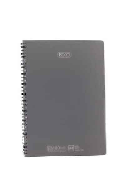 Roco Notebook A4 100 Sheets Double Ruled – English Ruled Writing Book for Daily Use