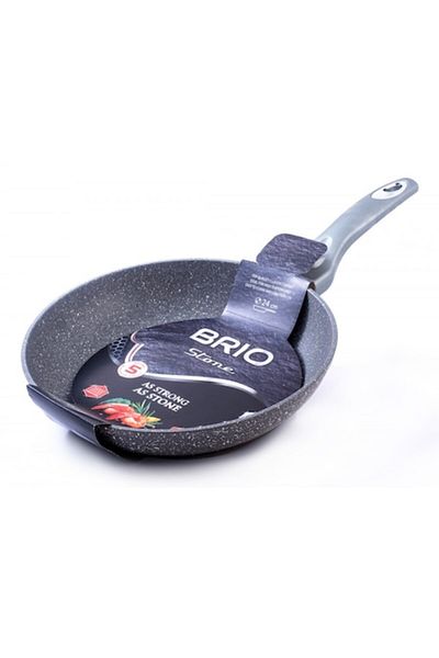 BRIO STONE Forged Frying Pan, Brio Stone, Induction, 5 Layers with Mineral Particles, 22 cm