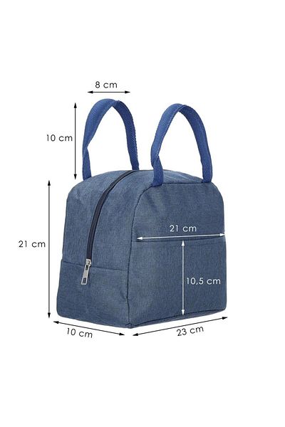 SERSIMO Geanta frigorifica cu izolatie termica pentru mancare, 21x10x23cm, albastru