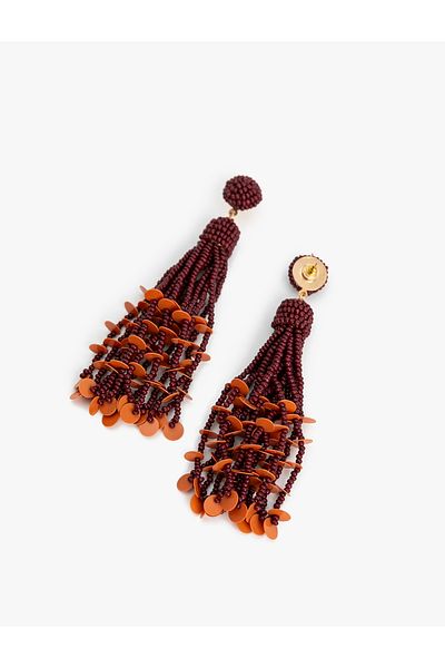 Koton Large Size Dangle Beaded Earrings - X Melis Ağazat