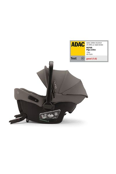 Nuna - Scaun auto cu ISOFIX integrat, PIPA urbn Granite, 40-75 cm, testat ADAC