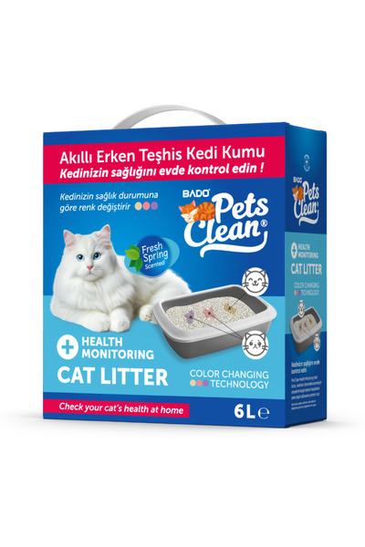 BAD0 Litiera pisica monitorizare sanatate 6 L – schimba culoarea la urina, co...