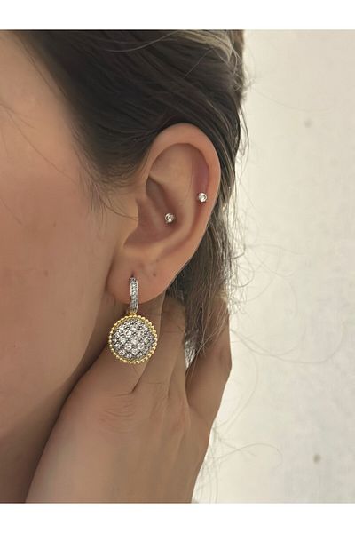 MyladyAccessoriess Zircon Stone Detail Dangle Premium Ball Earrings