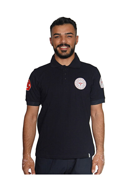 Marka 112 ACİL SAĞLIK BASKILI POLO YAKA T-SHİRT