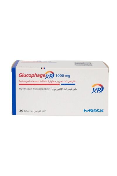 MERCK Glucophage XR1000 Mg, Antihyperglycemic 30 Tab