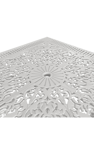 HubRom Set Mobilier Gradina HubRom, 1xMasa Patrata(75x75x72), 3xScaun ISTANBUL(43x42x50x91) Alb