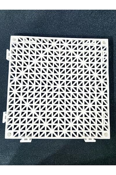 Generic بلاط أرضيات متشابك، رمادي، 30 سم × 30 سم × 17 سم، نمط شبكي للمناطق الرطبة، عبوة من 10 قطع