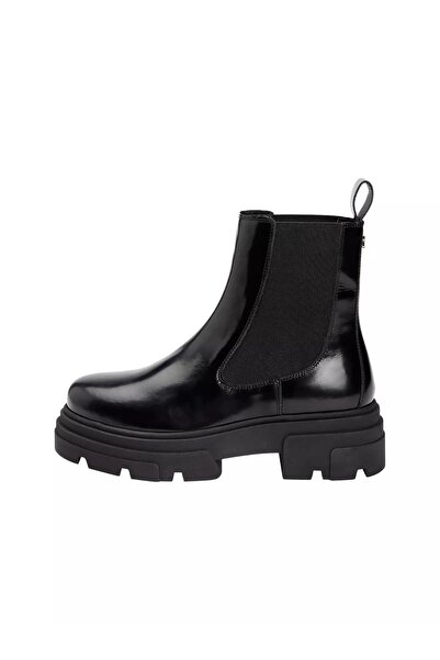 Tommy Hilfiger Kadın Kalın Tabanlı Chelsea Bot - Siyah