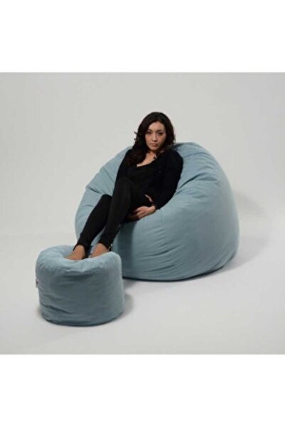 Pufrelax Set Fotoliu King Size cu Otoman (suport picioare), Material Textil - Ciel