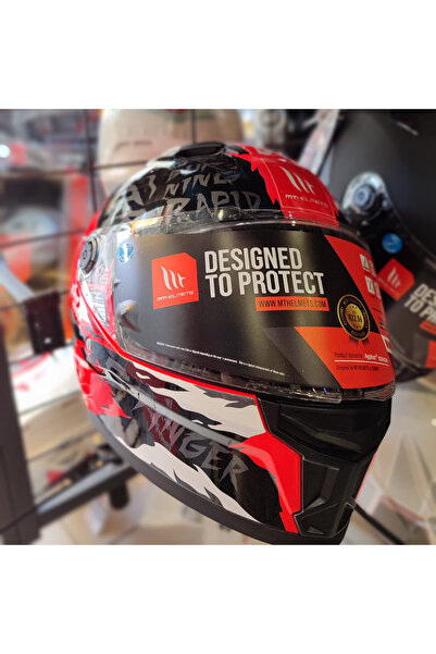 MT HELMETS FF126 STINGER 2 ARDENT KIRMIZI C5 PARLAK XL
